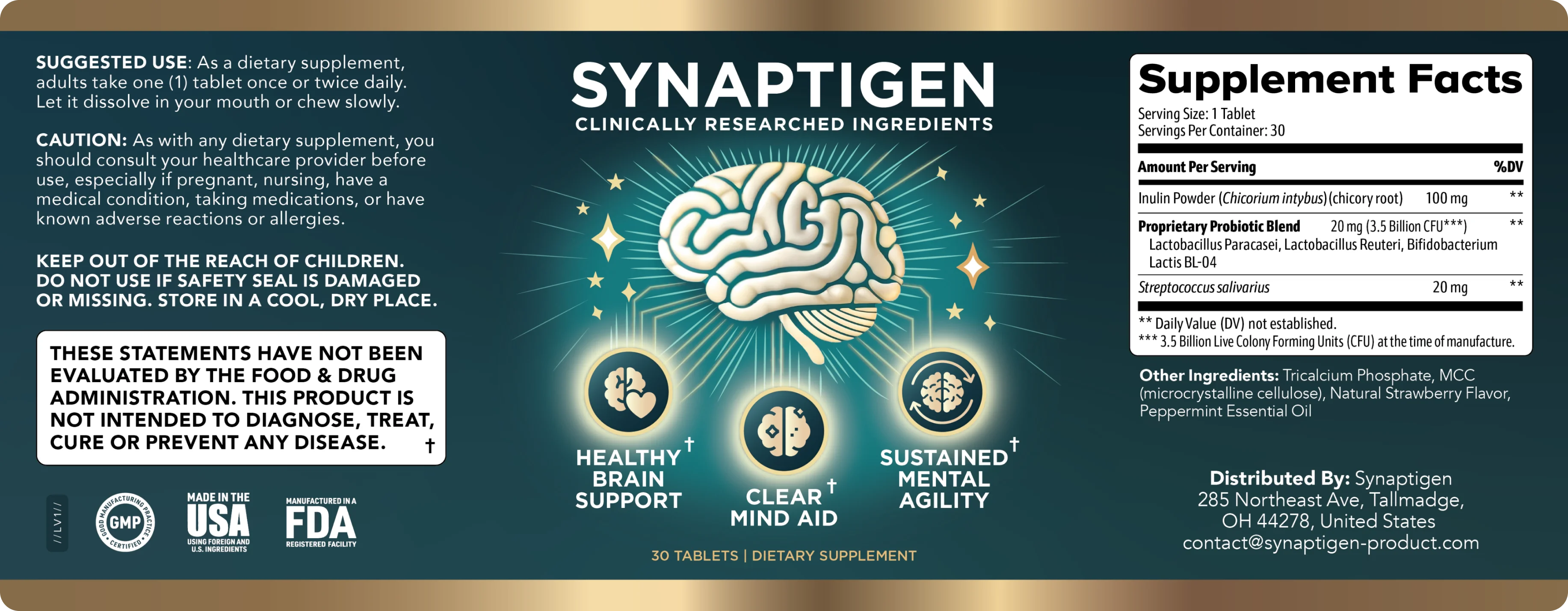 Synaptigen Product Label